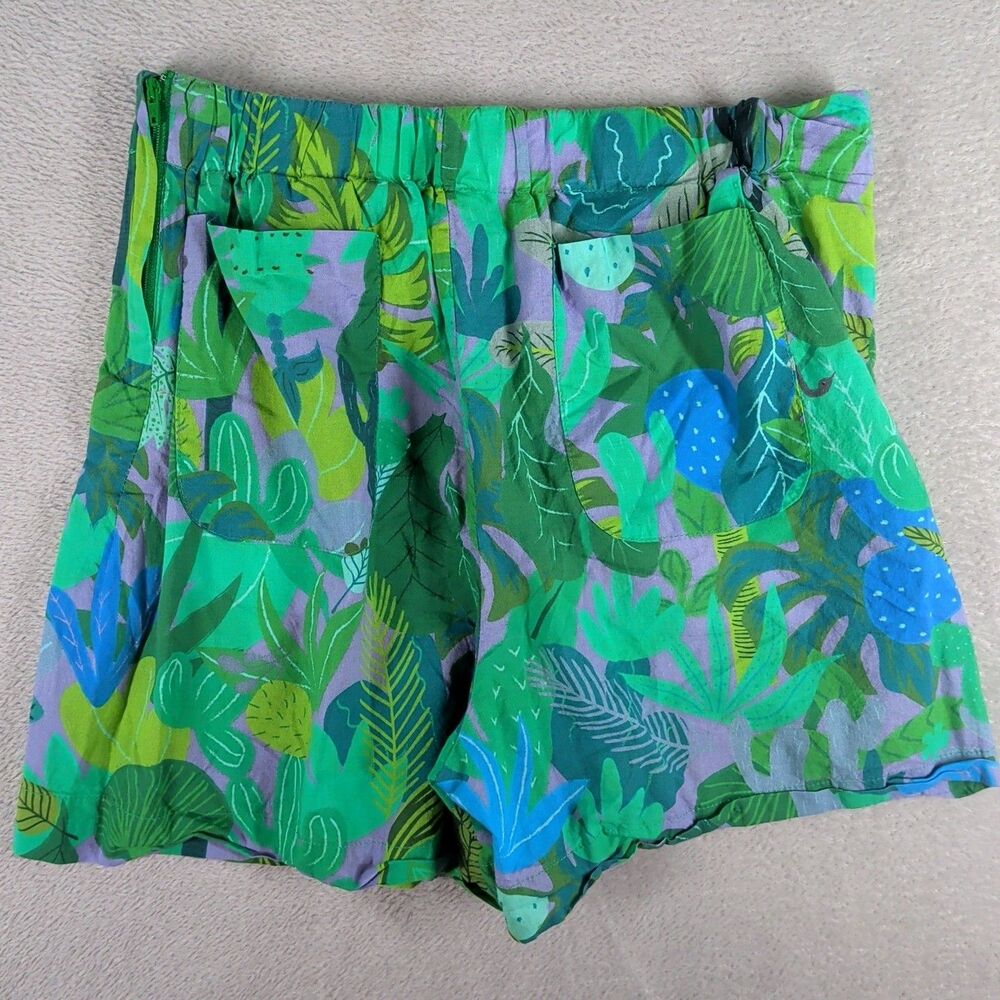 Vilagallo Sandra Short Size 10-12 Euro 42 Jungle Snake Print Cotton Spain Pocket - Picture 11 of 11